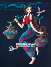 Batik Hanging-Chinese Beauty 3