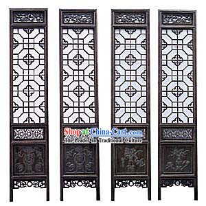 Noble Padauk Qing Dynasty Folding Screen