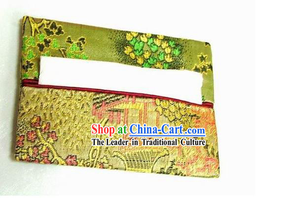 Chinese Suzhou Gardens Brocade Paper Purse