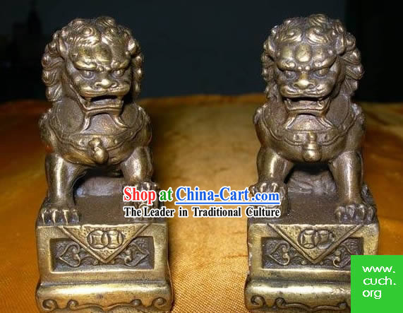 Chinese Classic Brass Lion King