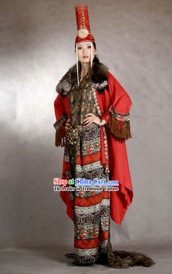 China Minority Traditional Clothing and Hat Complete Set