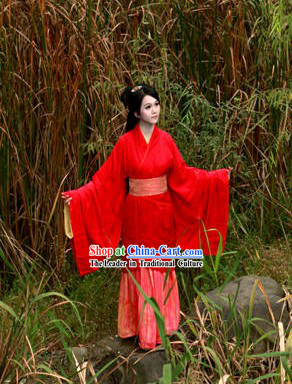 Red Ancient Chinese Clothing