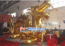 315 Inches Length Chinese Inflatable Golden Dragon