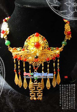 Traditional Chinese Handmade Wedding Happiness Necklace