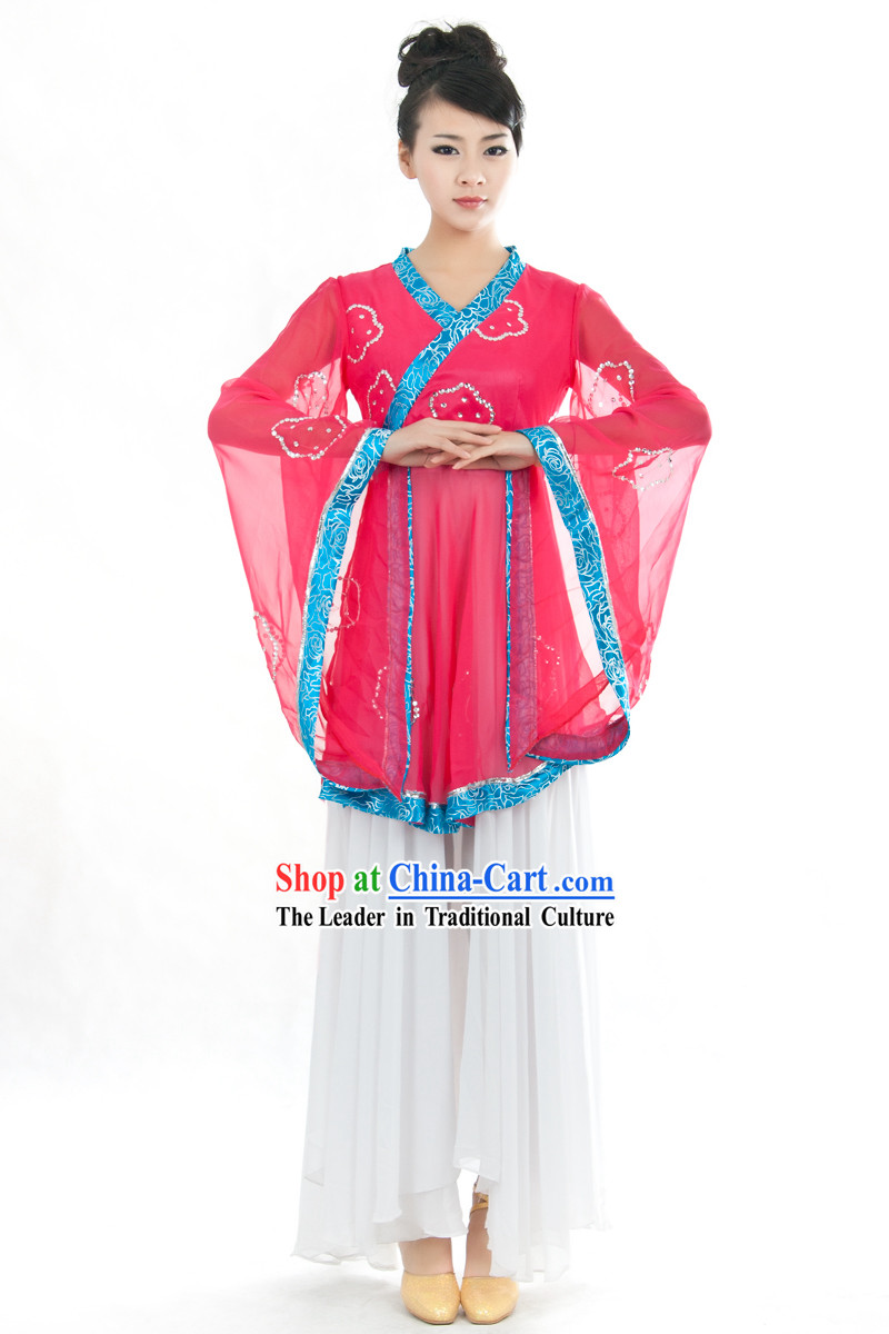 Traditional Chinese Umbrella Dance Costumes Complete Set