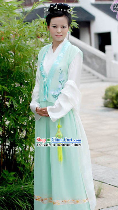 Chinese Light Green Han Fu for Women