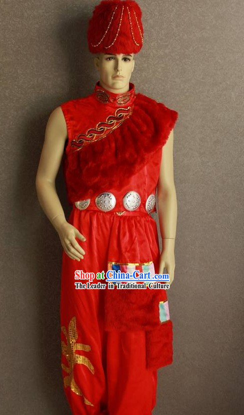 Chinese Traditional Minority Happy Celebration Dance Costumes