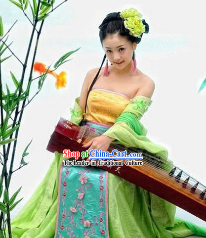 Ancient Chinese Musician Performance Costumes Complete Set