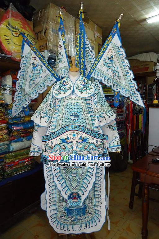 Chinese Classic Beijing Opera Costume-Woman Da Kao with Flags