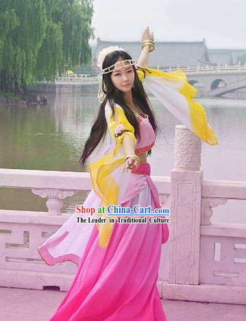 Ancient Chinese Pink Princess Costume for Women