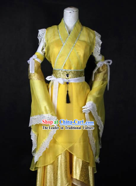 Ancient Chinese Swordswoman Costume Complete Set