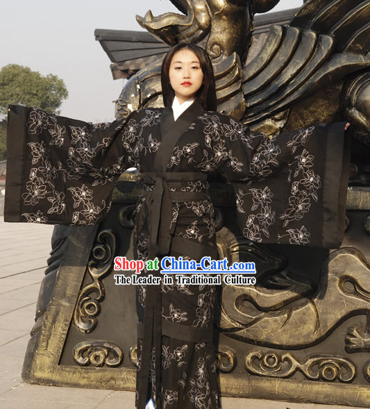 Ancient Chinese Black Hanfu Female Clothing