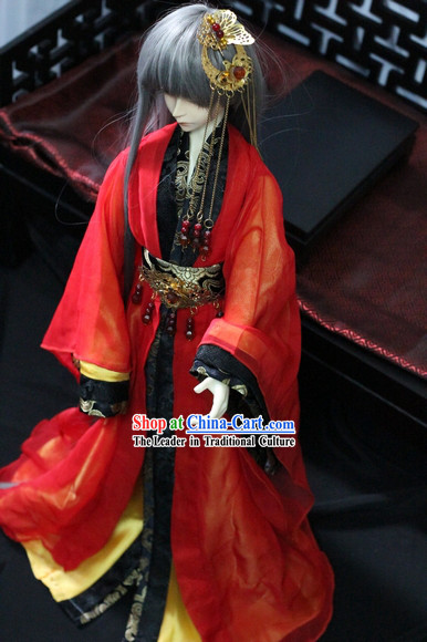 Ancient Chinese Red Wedding Dress for Men