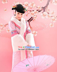 Ancient Chinese Qing Dynasty Princess Costume Complete Set