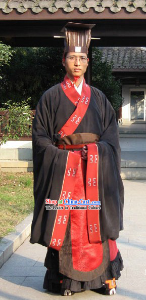 Ancient Chinese Government Official Costume and Hat