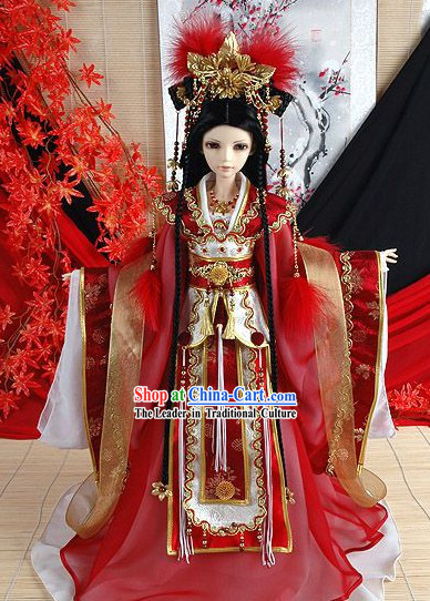 Ancient Chinese Imperial Empress Costumes, Wig and Hair Accessories Complete Set