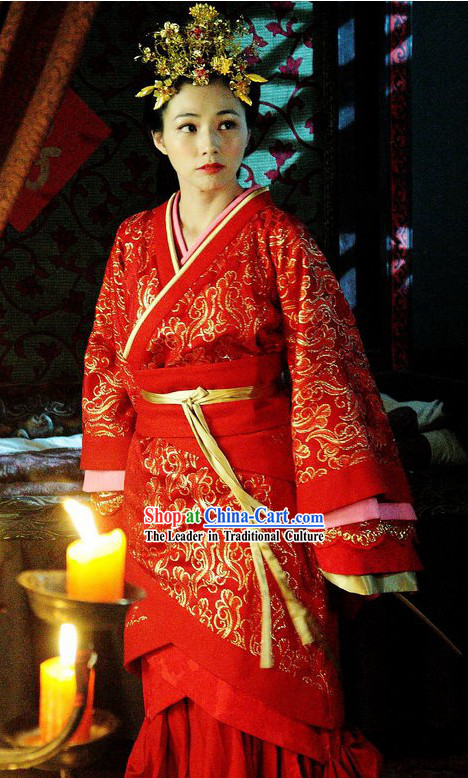 Ancient Chinese Wedding Dress Complete Set for Women