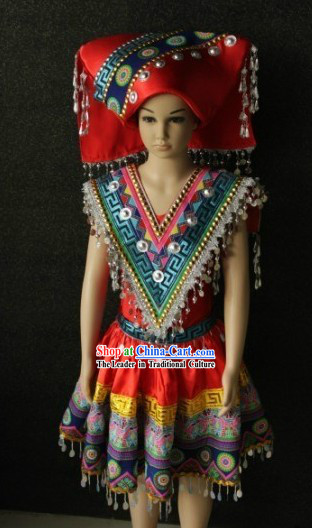 Chinese Zhuang Ethnic Clothes for Women