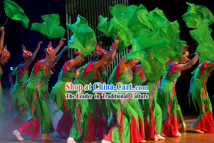 Traditional Chinese Lotus Dance Costumes for Women