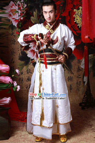 Traditional Chinese Knight Male Clothing Complete Set for Men