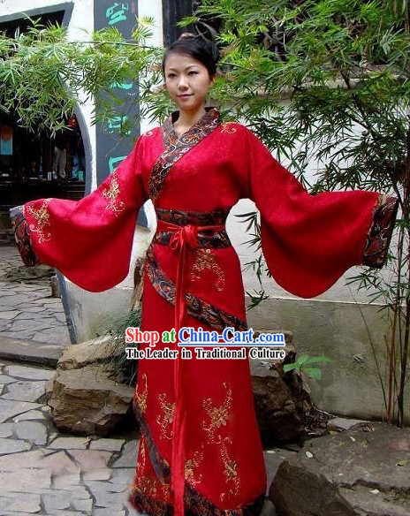 Traditional Chinese Hanfu Wedding Dress Complete Set for Women