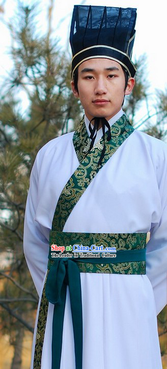 Ancient Chinese Royal Costume and Hat for Men