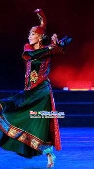 Traditional Chinese Mongolian Minority Outfit for Women