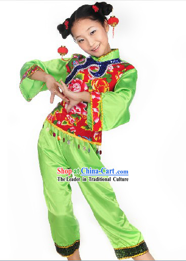 Han Ethnic Stage Performance Costumes for Kids