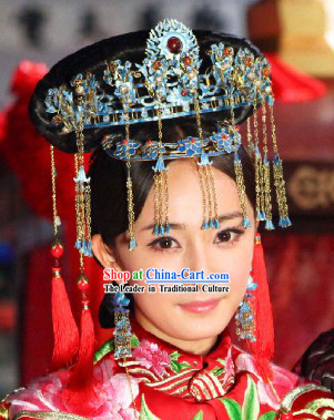 Traditional Chinese Imperial Wedding Hair Accessories and Wig for Women