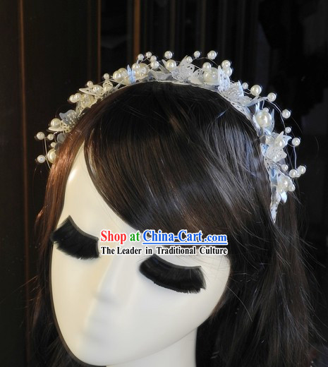 Traditional Chinese Handmade Wedding Customs Brides Barrette Garland