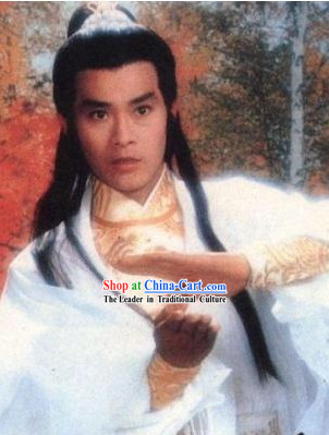 Ancient Traditional Long Chinese Male Swordman Wig