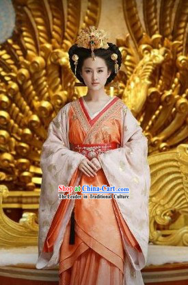 Han Dynasty Princess Hanfu Clothing and Headwear for Women