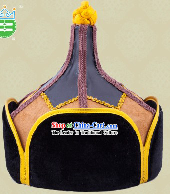 Handmade Traditional Mongolian Prince Hat for Men