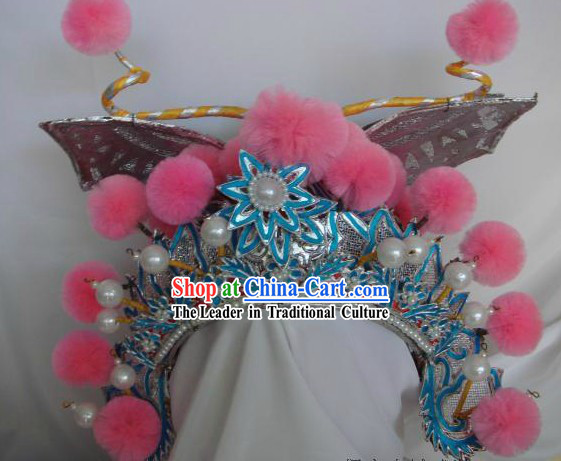 Chinese Classical Peking Opera Butterfly Helmet Headpiece