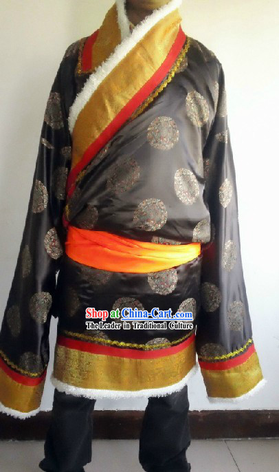 Traditional Chinese Tibetan Robe Set for Men