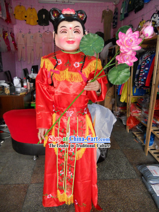 Ancient China Legend The Eight Immortals Crossing the Sea Lan Caihe Parade Costumes