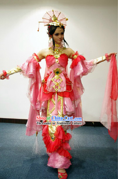 Ancient Chinese Princess Beauty Cosplay Costumes and Accessories Complete Set