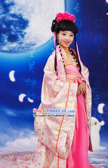 Ancient Chinese Tang Dynasty Princess Clothing for Girls