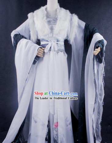 Ancient Chinese White Emperor Cosplay Costumes for Men