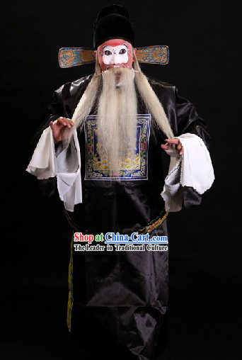 Black Chinese Ancient Official Costumes and Hat for Men