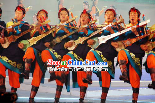 Traditional Chinese Tibetan Ethnic Clothing and Hat for Men