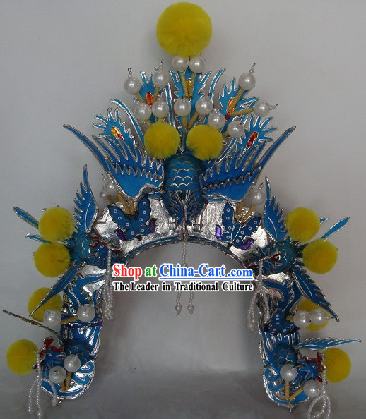 Traditional Chinese Peking Opera Female General Phoenix Helmet