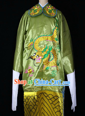 Chinese Ancient Long Sleeves Dragon Embroidery Robe for Men