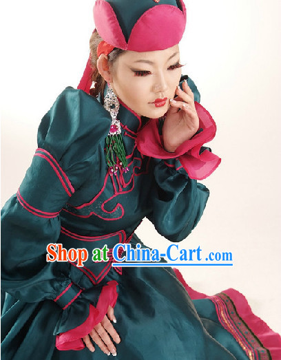 Mongolian Queen Garment and Hat Complete Set