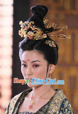 Chinese Professional Drama Long Wig and Hair Accessories