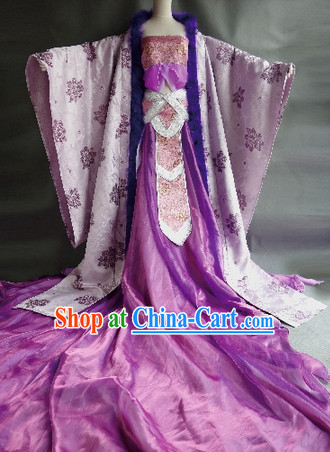 Traditional Princess Clothes for Ladies with Long Trail