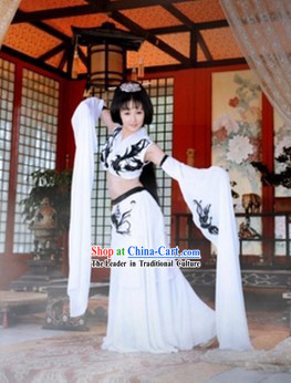 Long Sleeve White Palace Dance Costumes for Women