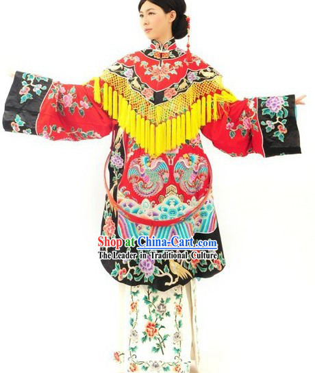 Traditional Chinese Beijing Opera Phoenix Embroidery Hua Dan Stage Performance Costumes