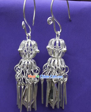 Traditional Miao Silver Earrings