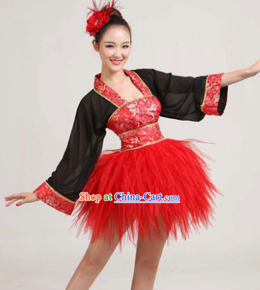 Traditional Short Hanfu Changed Style Dance Costumes